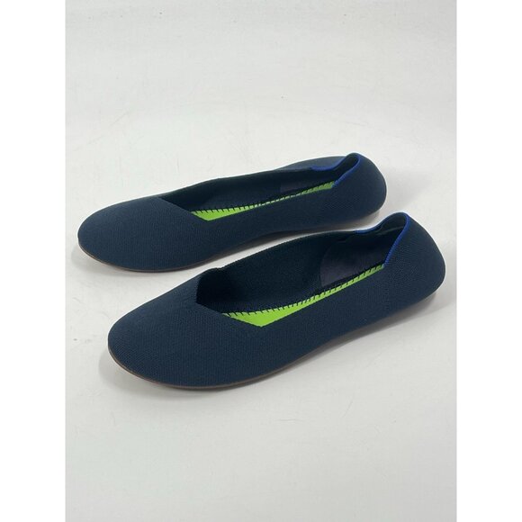 Rothys Navy Blue Flats Sz Womens 13 No Insoles Sustainable Comfort - Picture 3 of 6